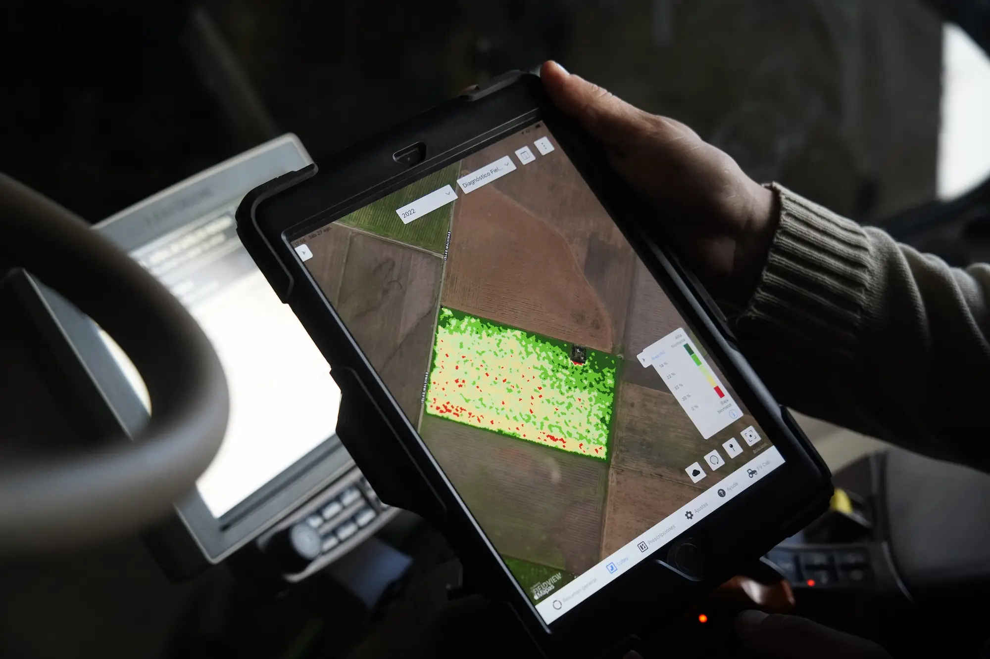 Detalle de un mapa de FieldView.  